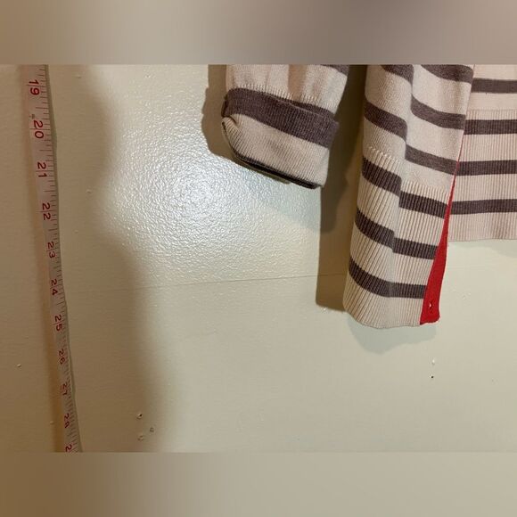 Beautiful tricolored cardigan with button detail on sleeves, women’s size medium - Picture 2 of 4